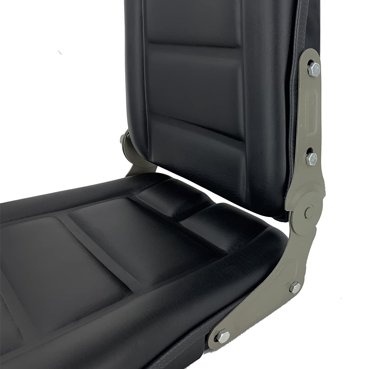 Universal Tractor Seat Replacement - Adjustable Suspension Seat for Forklifts, Skid Steers & Lawn Mowers - Ergonomic Black Seat with Backrest Angle Adjustment - Perfect for Farming, Construction & Landscaping Work