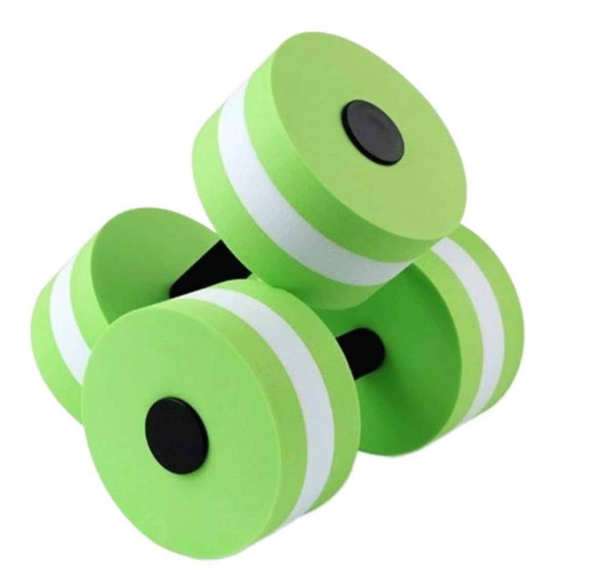 **2-Piece Water-Injected Dumbbells for Yoga & Aqua Fitness - EVA Foam Pool Exercise Dumbbells for Women - Green Fitness Equipment (Perfect for Swimming, Water Aerobics & Home Workouts)**