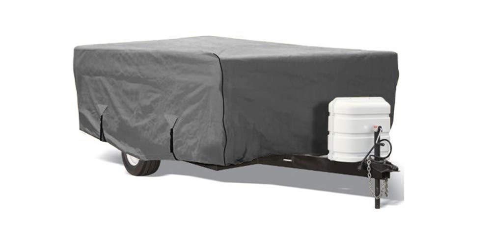 CoverMaster Gold Shield RV Cover for 12' to 14' Pop-Up Campers - 5-Layer Waterproof Protection for Travel Trailers & Folding Campers - Perfect for Outdoor Storage & Winter Weather Protection