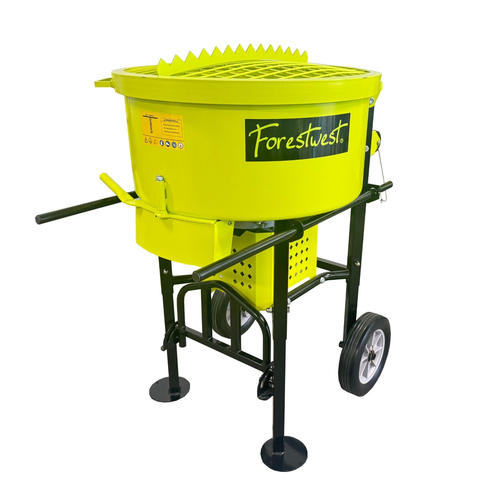 Forestwest 120L Commercial Mortar Mixer 2000W Heavy Duty Cement Mixer with Maintenance Free Gearbox - Perfect for Construction Sites, Concrete Work, and DIY Home Projects (Model BM678)
