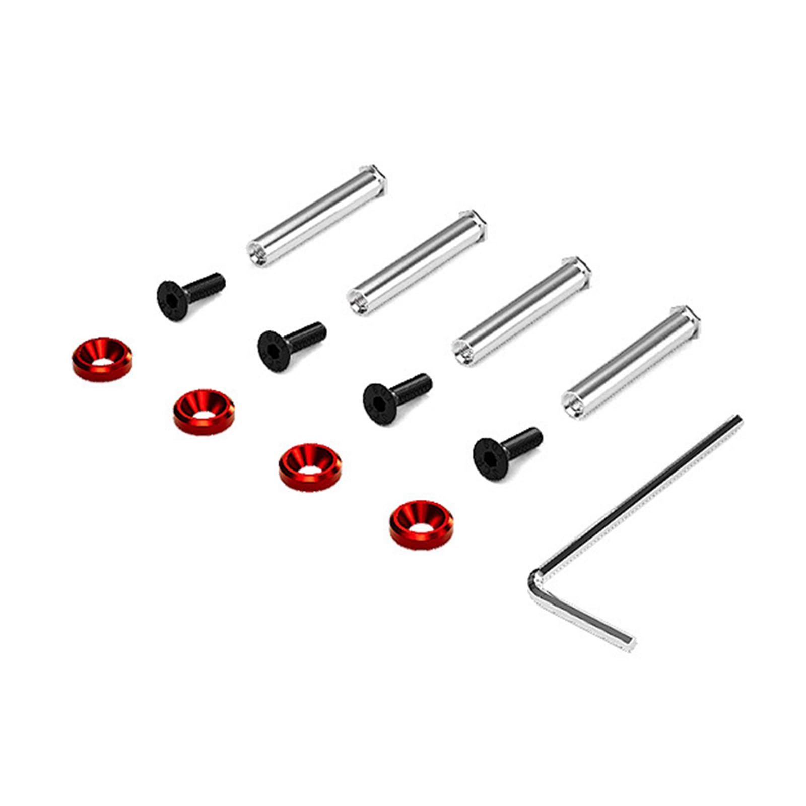 Limtula Premium Anodized Aluminum Alloy Screws & Lock Nuts for PC Case & CPU Cooling Fans - Durable Computer Fan Mounting Hardware Kit (Pack of 4) - Perfect for Gaming PC Builds & Computer Upgrades