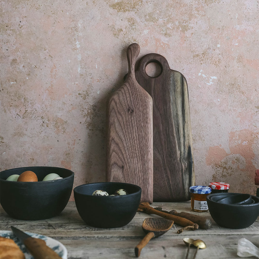 Premium Cast Iron Nesting Bowls Set - 3-Piece Kitchen Utensils for Mixing, Serving & Baking - Durable & Rust-Resistant for Home & Restaurant Use