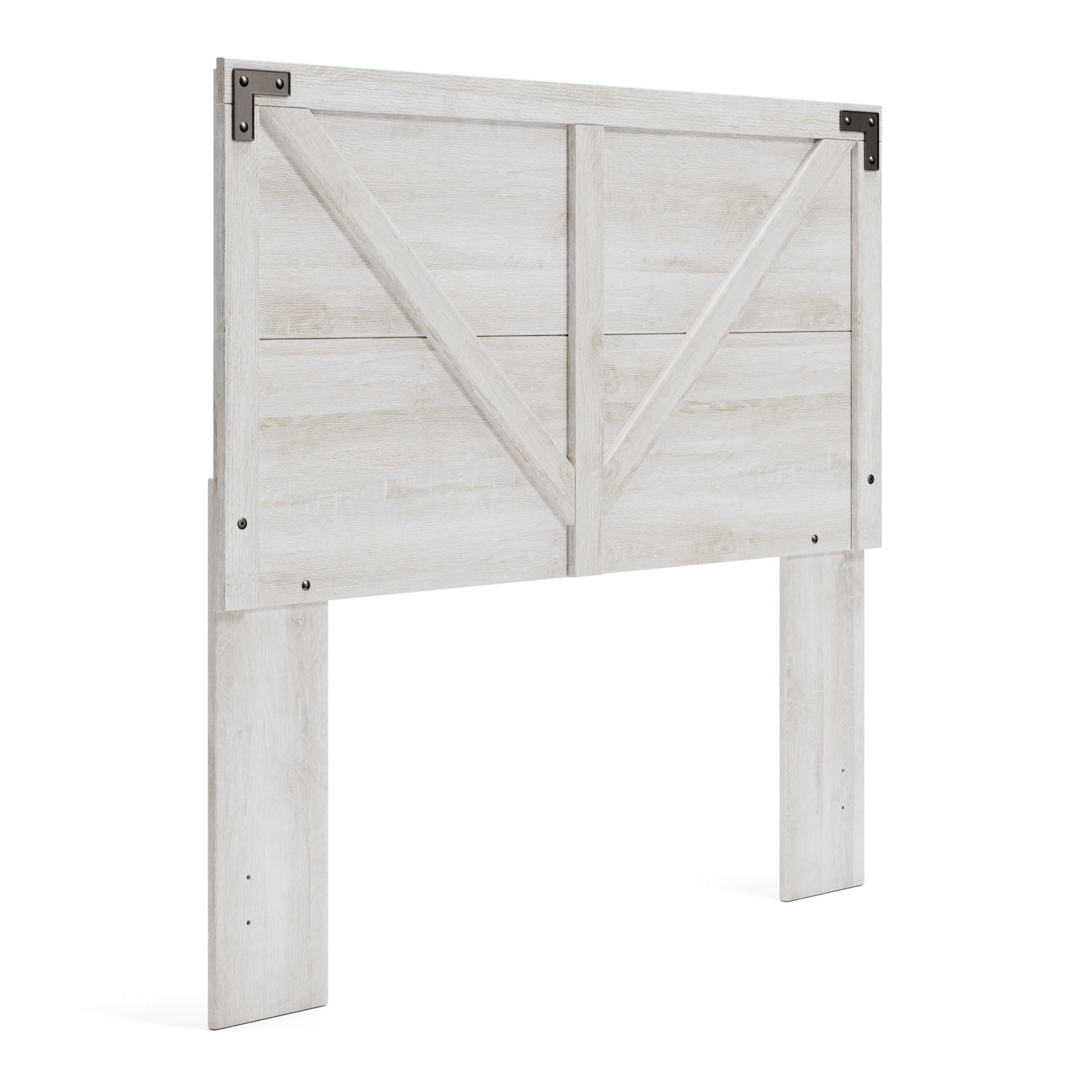 Signature Design by Ashley Shawburn Modern Farmhouse Headboard - Full Size, Whitewash Finish | Perfect for Bedroom Decor, Farmhouse Style Homes & Cozy Retreats