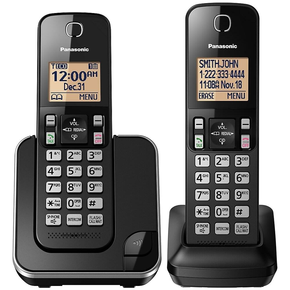 Refurbished PANASONIC KX-TGC382 2 Handset Cordless Phone with Home Essentials Warranty - Perfect for Home & Office Communication