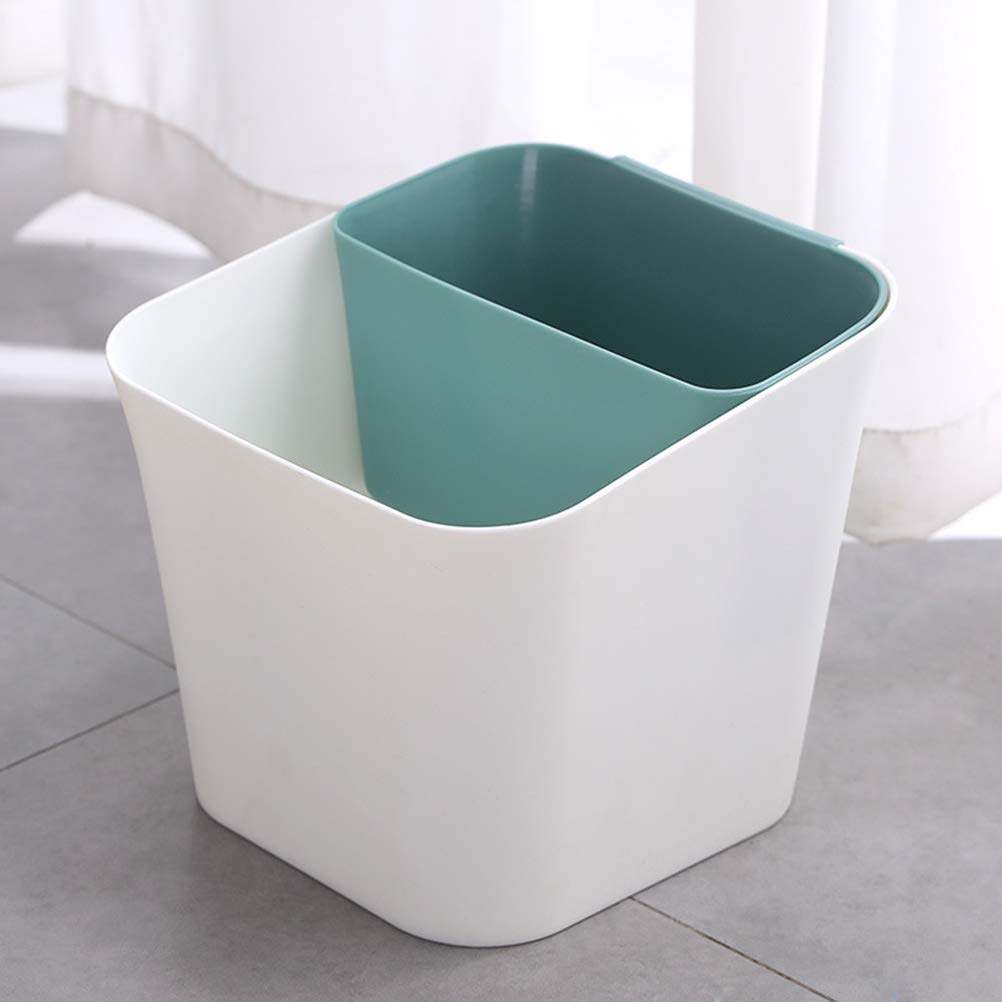 Eco-Friendly Green Waste Bin - Stylish Trash Can for Home, Office & Kitchen | Durable Garbage Pail with Lid, Perfect for Recycling, Bathroom & Household Waste Disposal