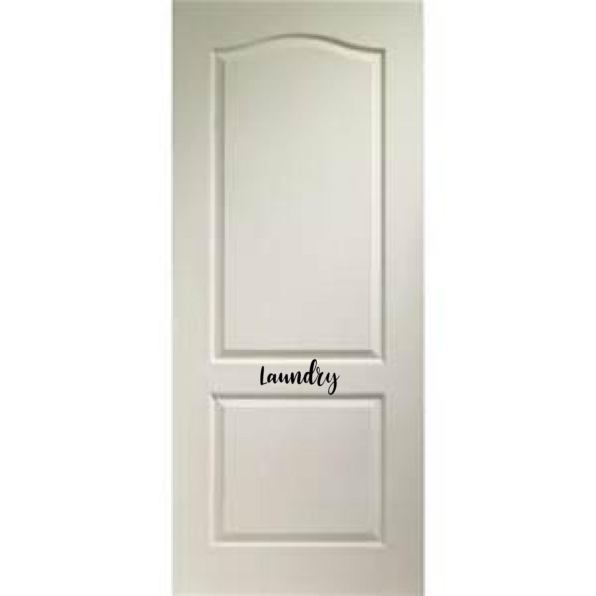 CreativeSignsnDesigns Black Vinyl Door Decal for Pantry, Restroom, Closet, Laundry & Office - Waterproof & Durable Sticker for Home & Business Organization - Perfect for Bathroom Signs, Closet Labels & Room Identification