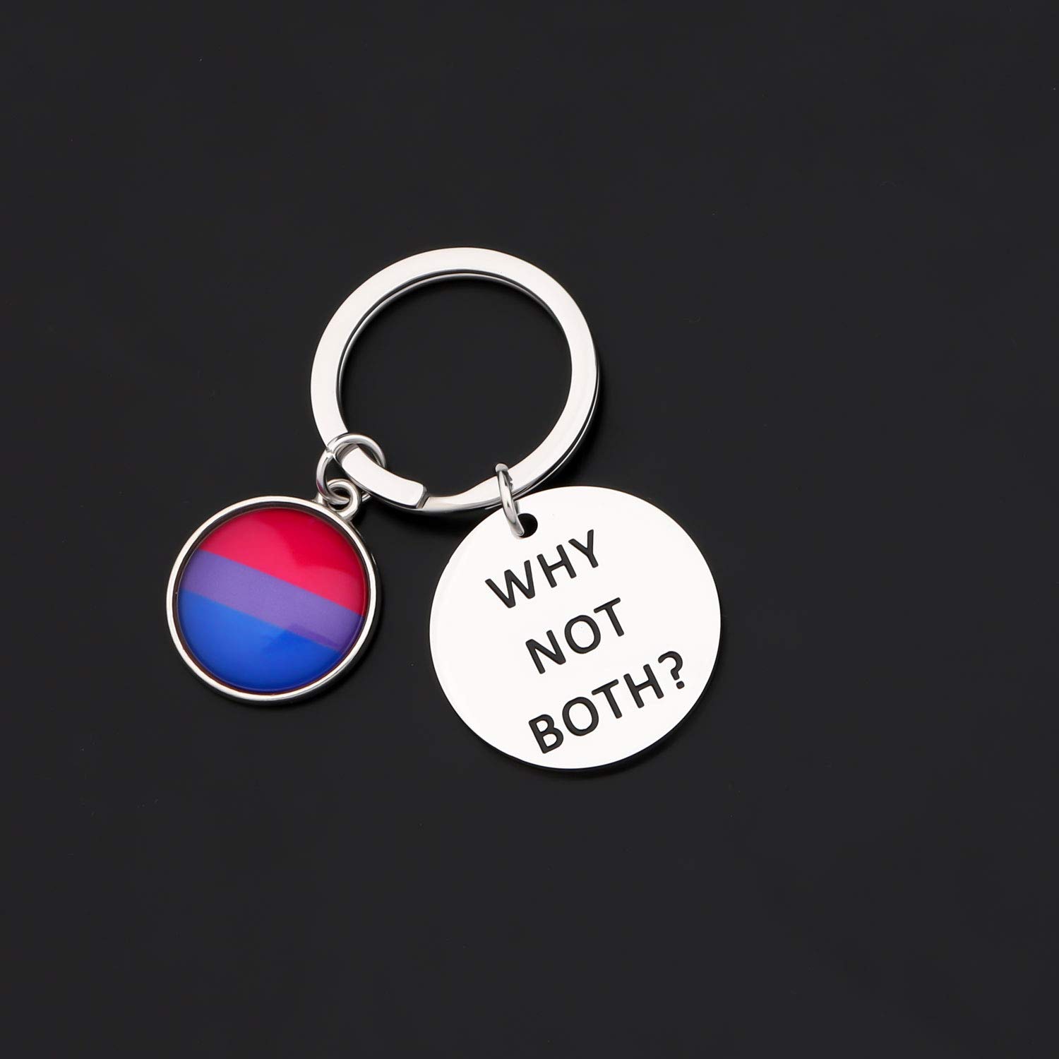 Bisexual Pride Keychain - LGBTQ+ Jewelry & Bi Pride Gift for Men & Women - Perfect for Pride Parades, Coming Out Celebrations & Everyday Wear