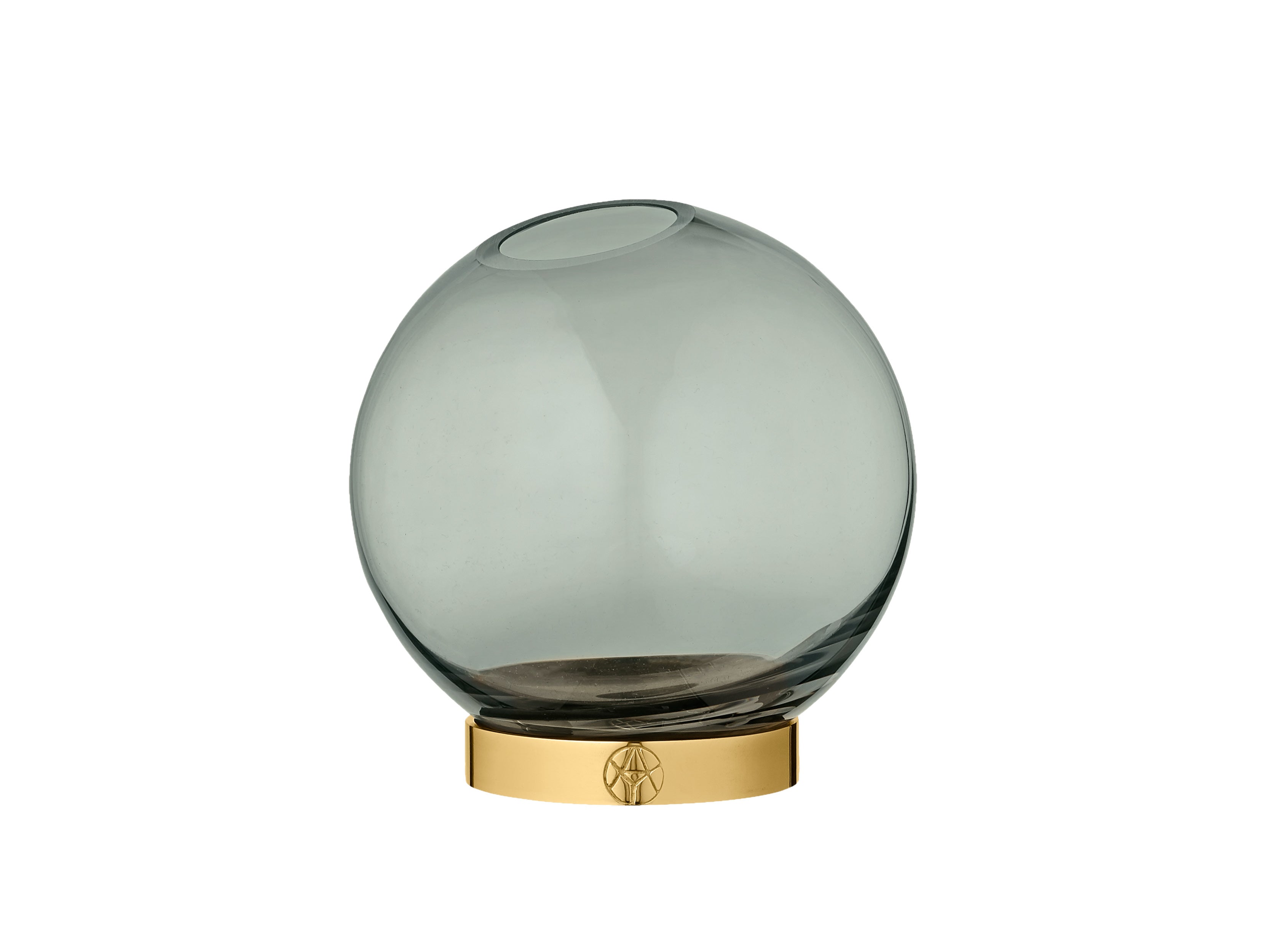 Modern Globe Vase with Wooden Stand - Elegant Home Decor for Living Room, Office & Wedding Centerpieces