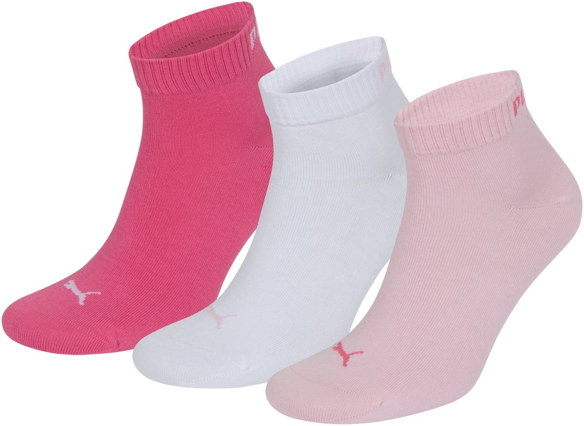 PUMA Athletic Sneaker Socks 3-Pack - Quarter Length Breathable Cushioned Socks for Men & Women (Sizes 35-46) - Multiple Colors - Perfect for Running, Gym & Casual Wear