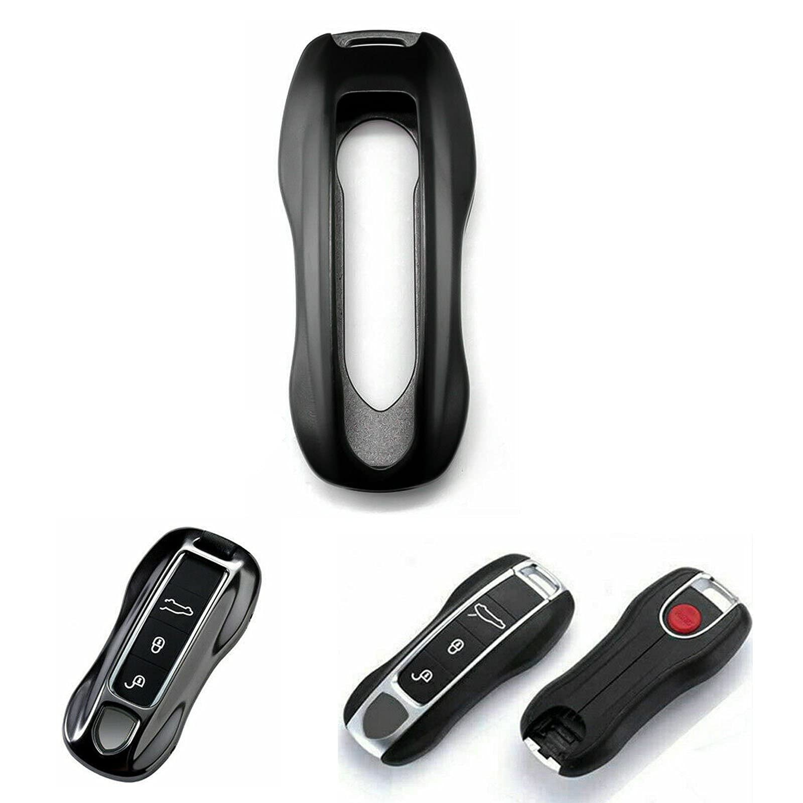Premium Aluminum Alloy Smart Key Case Cover for Porsche Cayenne Panamera Macan - Durable Protection & Stylish Design for Remote Key Fob - Perfect for Daily Use, Travel & Car Enthusiasts