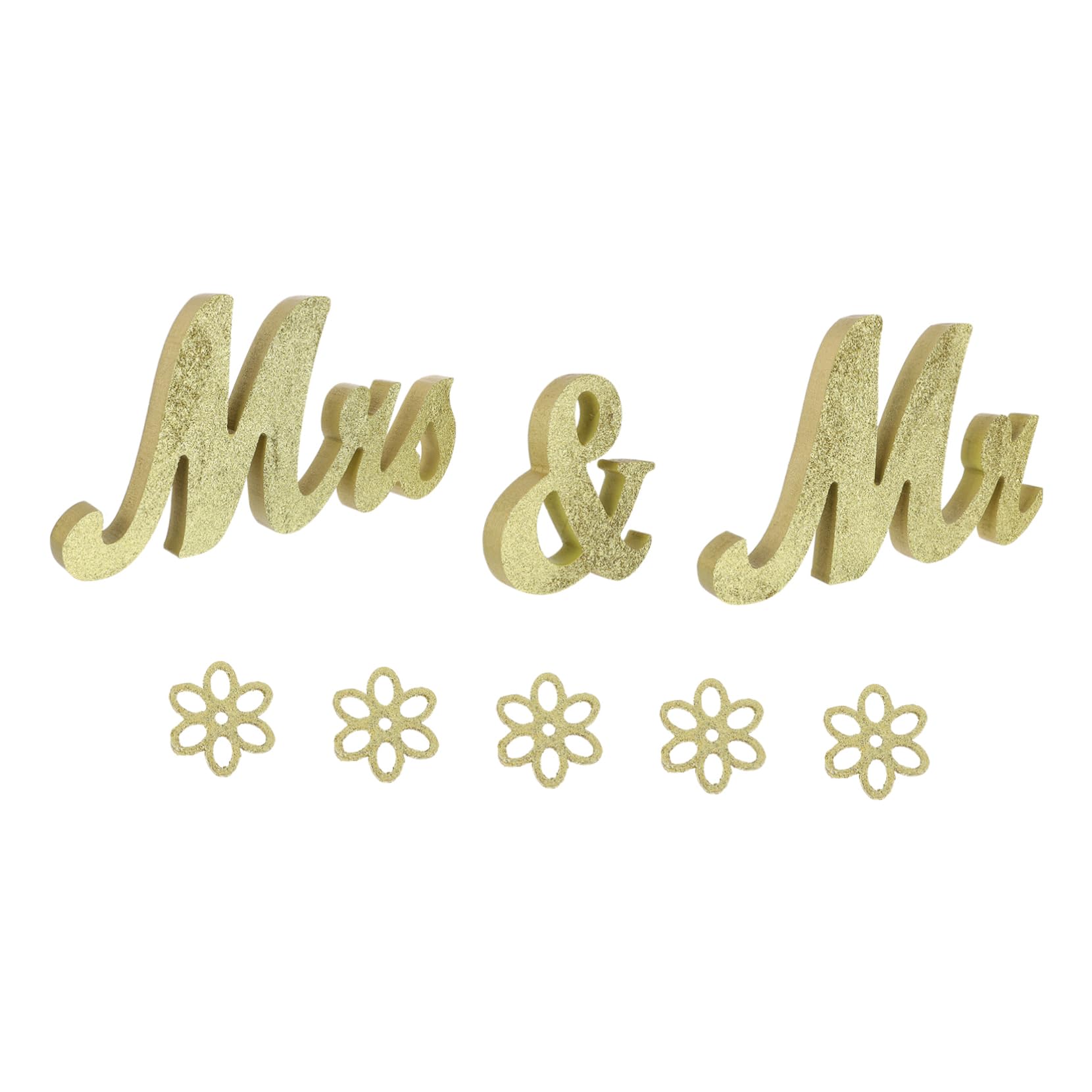 Garneck Wooden Wedding Letter Sign - Mr & Mrs Table Decoration, 15