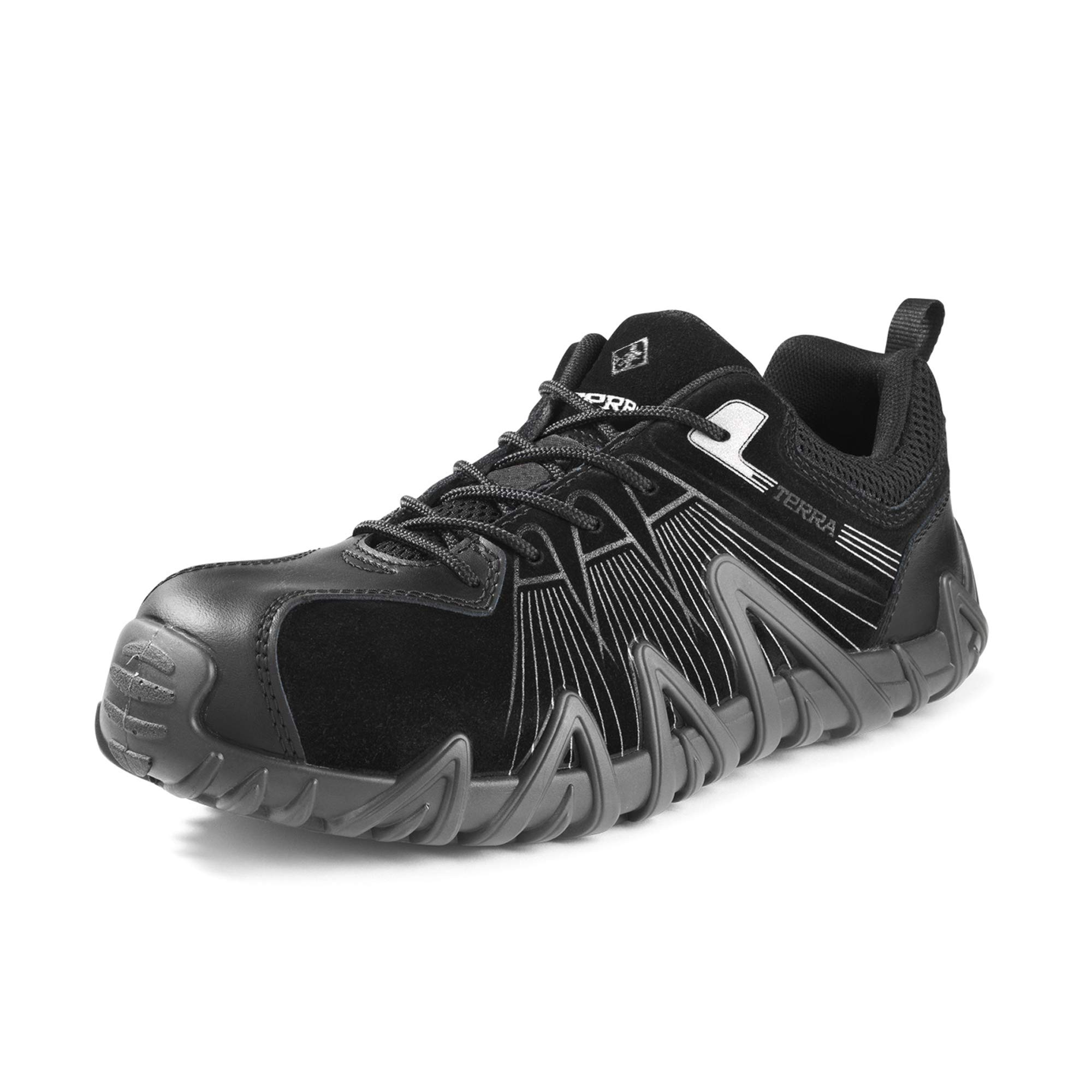 Terra Men's Spider X Low Composite Toe Athletic Safety Work Shoes - Lightweight Industrial Slip Resistant for Construction, Warehouse & Outdoor Work