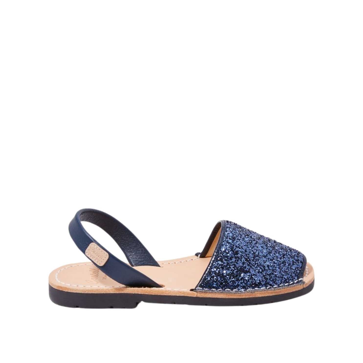 Sparkly Leather Menorcan Sandals for Kids - Iker 1097R - Comfortable & Stylish Beach Shoes for Summer Vacations & Outdoor Play