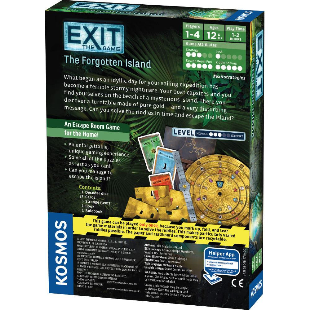 EXIT: The Forgotten Island - Escape Room Board Game | Adventure Puzzle for Adults & Teens | Perfect for Family Game Nights & Team Building Activities