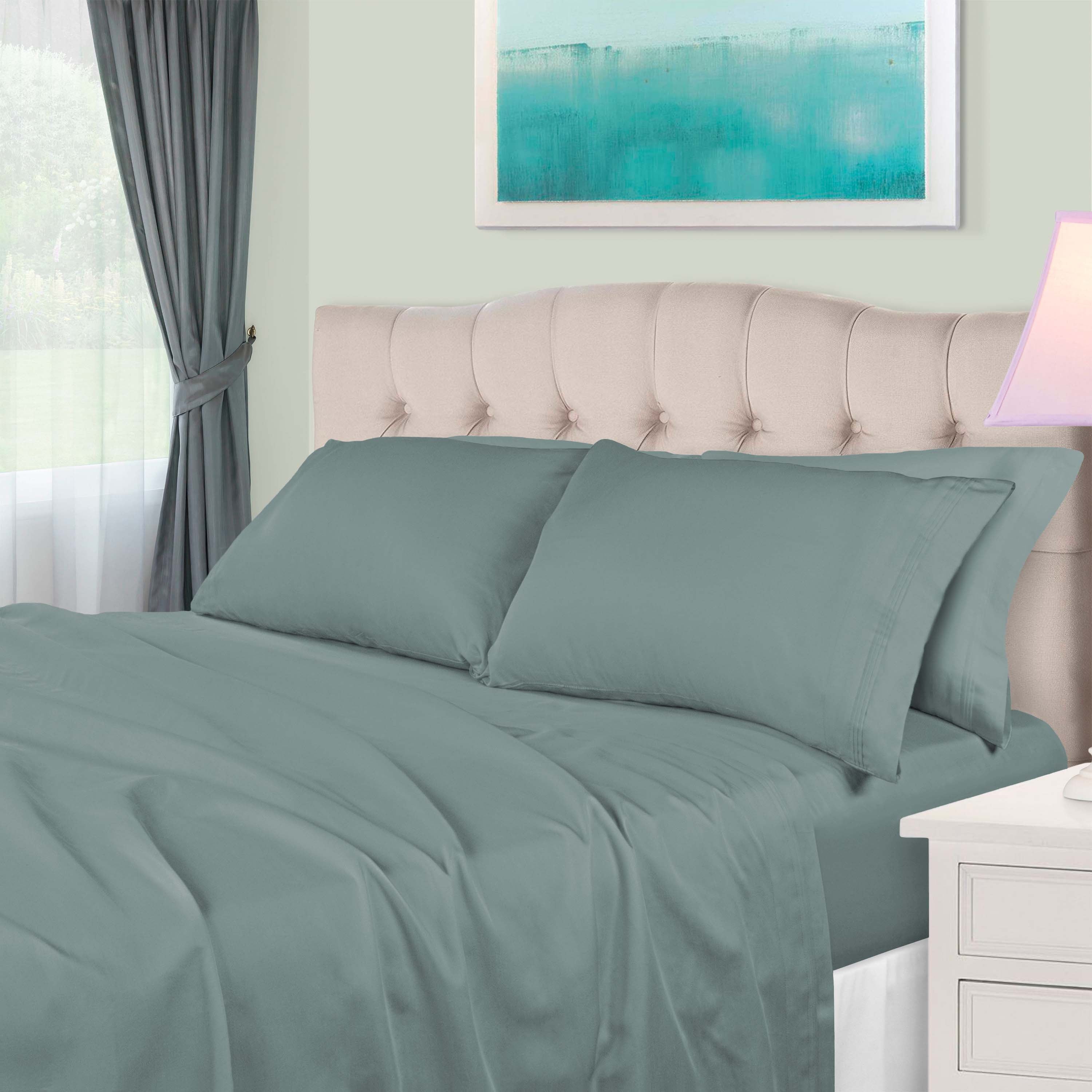 Premium 650 Thread Count Egyptian Cotton Sheet Set - Eco-Friendly, Breathable & Hypoallergenic - Perfect for Luxury Bedding & Hot Sleepers