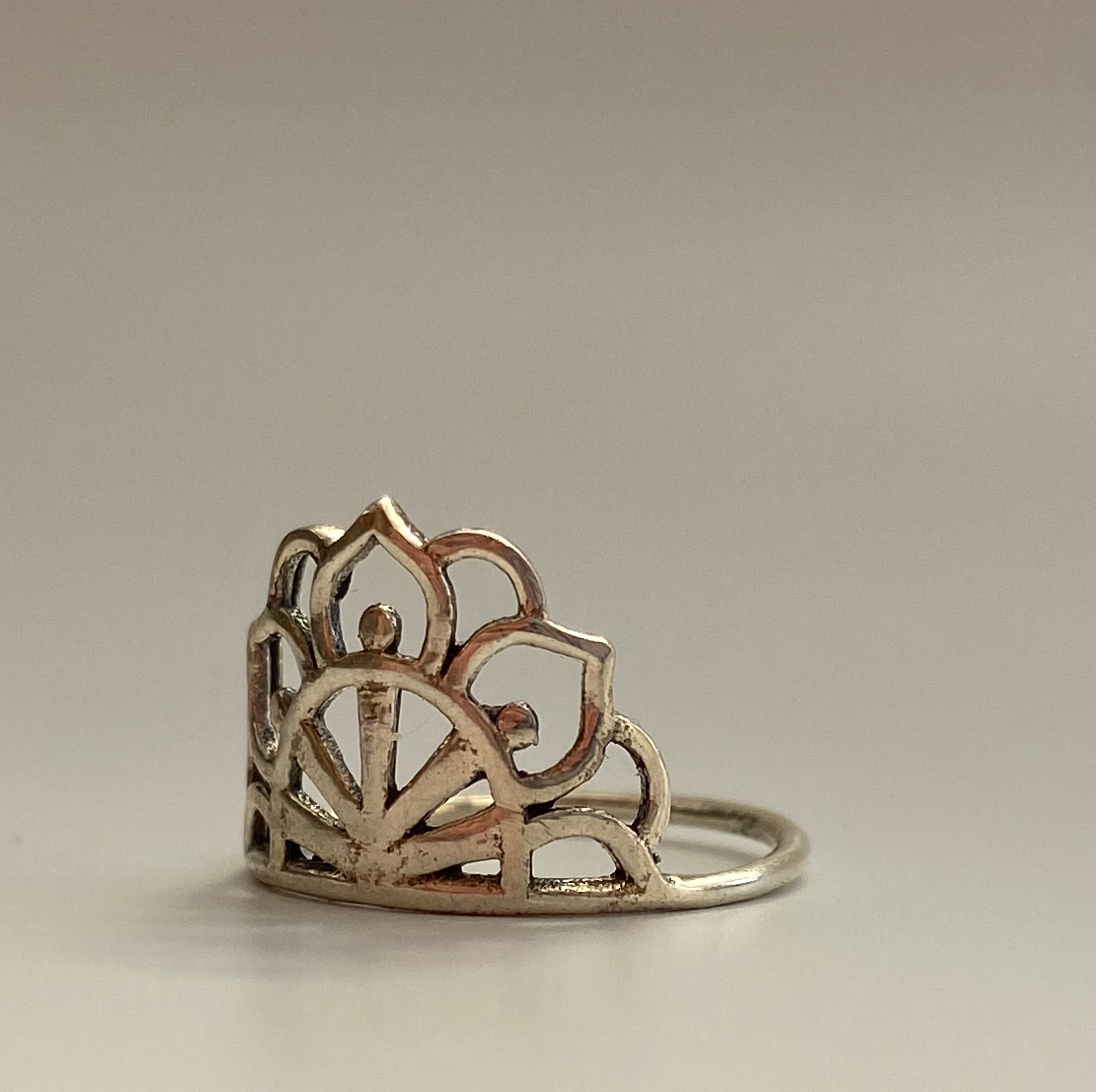 Demi Mandala Ring - Boho Chic Silver Stackable Ring for Women, Handmade Adjustable Spiritual Jewelry - Perfect for Yoga, Meditation & Festival Outfits