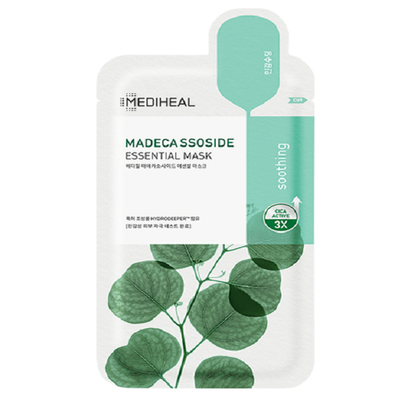 Mediheal Madecassoside Soothing Face Mask - Hydrating & Calming Sheet Mask for Sensitive Skin | Korean Skincare for Dryness, Redness & Acne Relief | Perfect for Post-Sun Care & Daily Skincare Routine