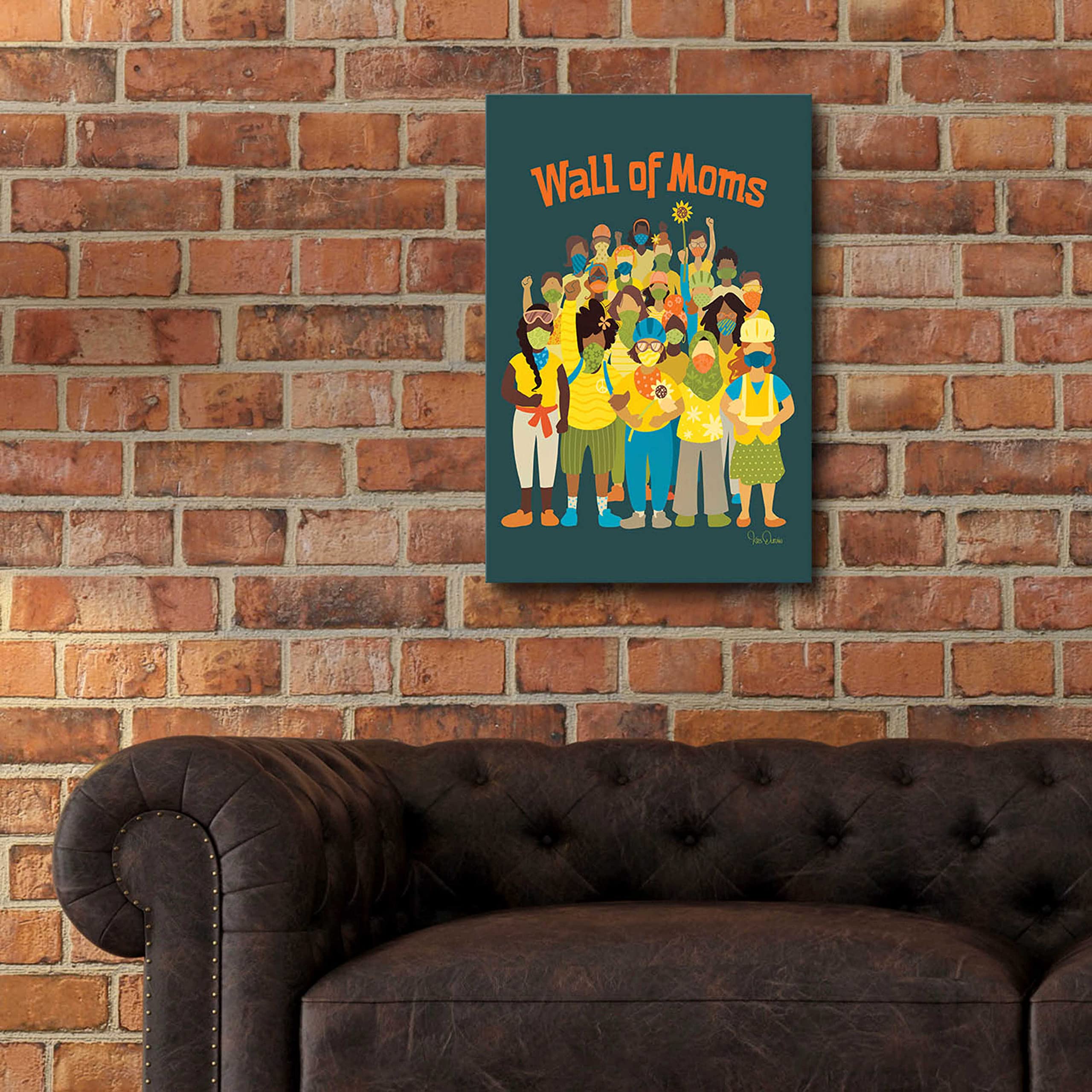 Epic Art 'Wall of Moms' by Kris Duran - 16x24 Inch Acrylic Glass Wall Decor - Modern Home & Office Wall Art for Living Room, Bedroom, or Gift