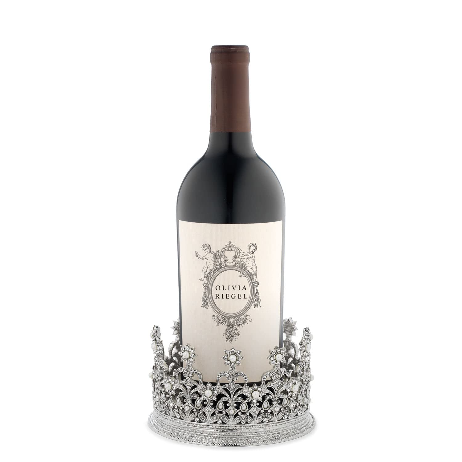 Olivia Riegel Diana Crown Wine Coaster & Candle Holder - Elegant Drink Coaster for Wine Glasses, Decorative Candle Holder for Home Decor, Perfect for Parties, Weddings & Dining Tables