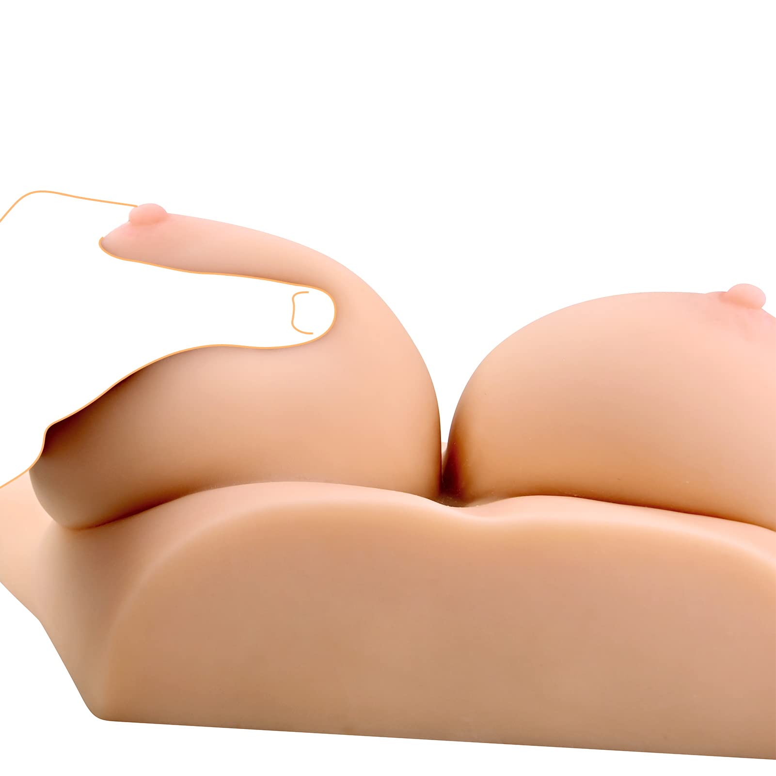 Realistic Big Double D Breast Masturbator - Lifelike Male Sex Toy for Solo Pleasure & Couples Play - Perfect for Home Use & Fantasy Fulfillment