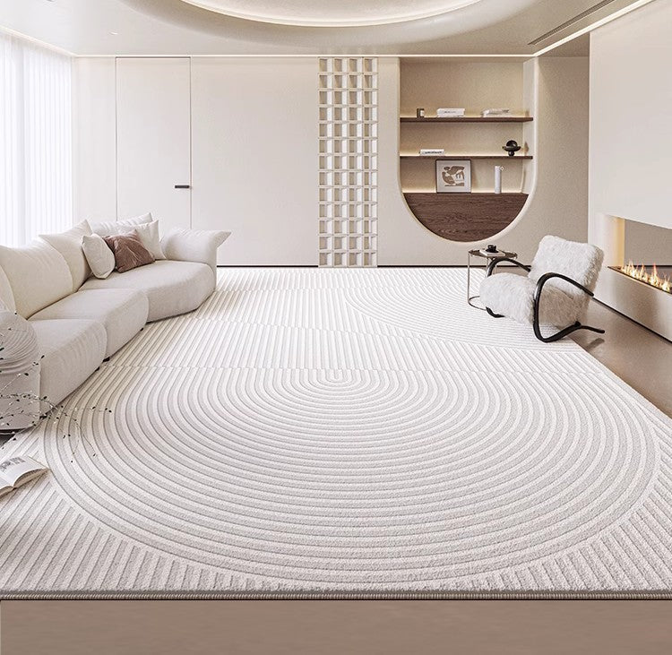 Modern Geometric Abstract Area Rugs - Contemporary Non-Slip Carpet for Bedroom, Dining Room, Kitchen & Living Room - Soft Floor Mat for Home Decor & Comfort