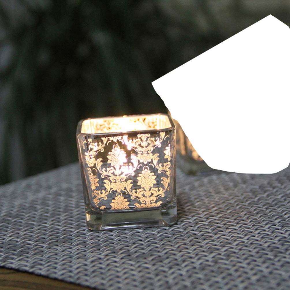 Uonlytech Glass Candle Holders - Elegant Candlesticks & Candle Light Holders for Home Decor, Wedding Centerpieces, and Romantic Dinner Settings