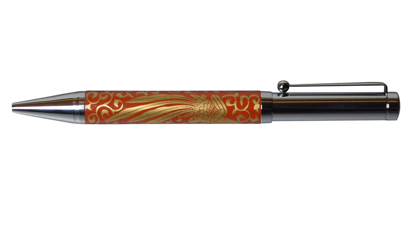Kutani Yaki Ballpoint Pen - KINRANRYUHOUOH - Premium Japanese Ceramic Writing Pen for Office, Gift & Collectors