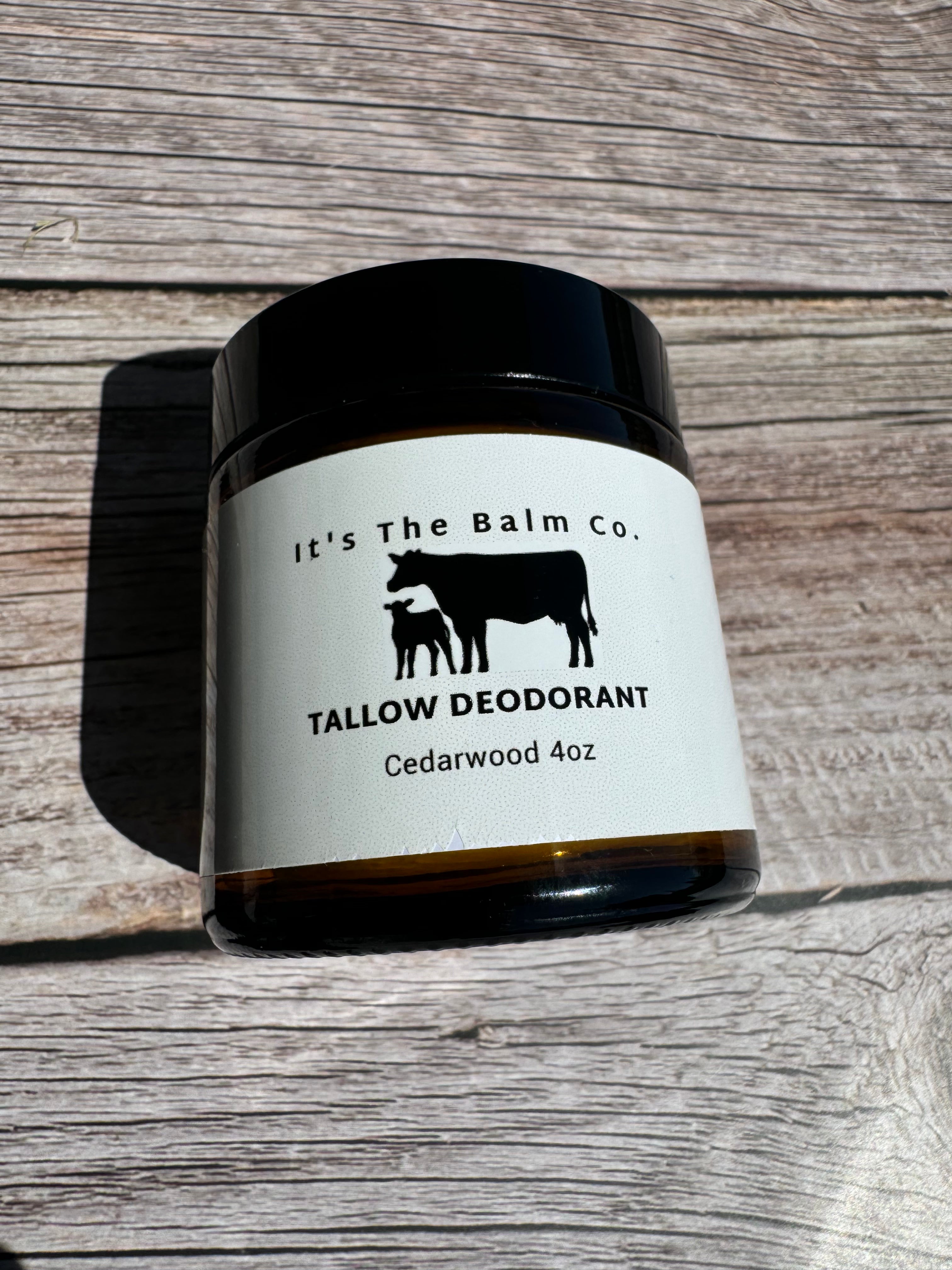 4oz Tallow Cream Deodorant with Cedarwood - All-Natural, Long-Lasting Odor Protection for Men & Women - Perfect for Gym, Travel & Daily Use