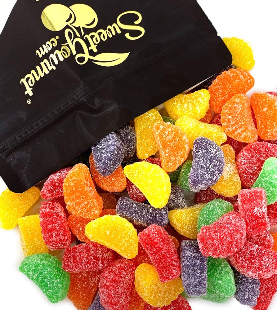 SweetGourmet Assorted Fruit Slices - Bulk Jelly Candy 1 Pound | Delicious Soft & Chewy Fruit Flavored Snacks for Parties, Gifts & Everyday Treats