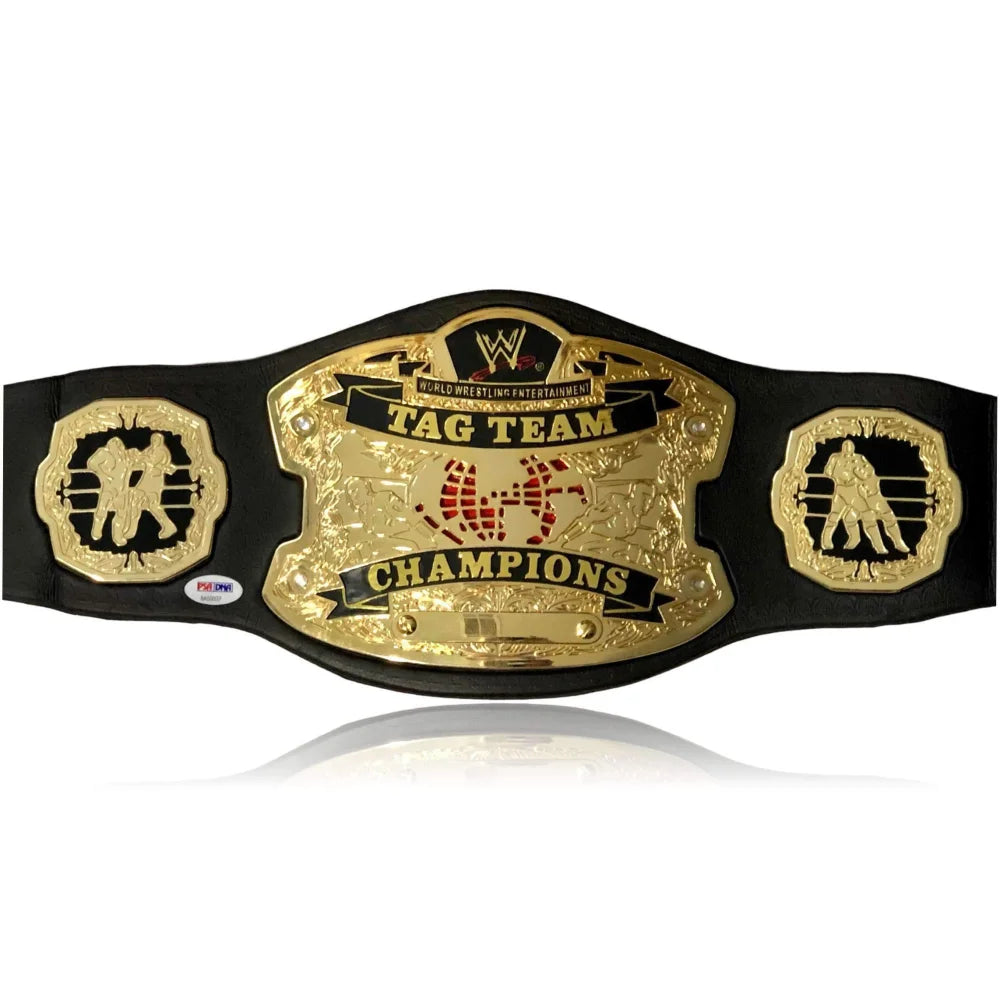 Brutus The Barber Beefcake & Greg Valentine Dual Signed WWE Replica Championship Belt with PSA/DNA COA - WWF Wrestling Collectible for Display & Fan Memorabilia