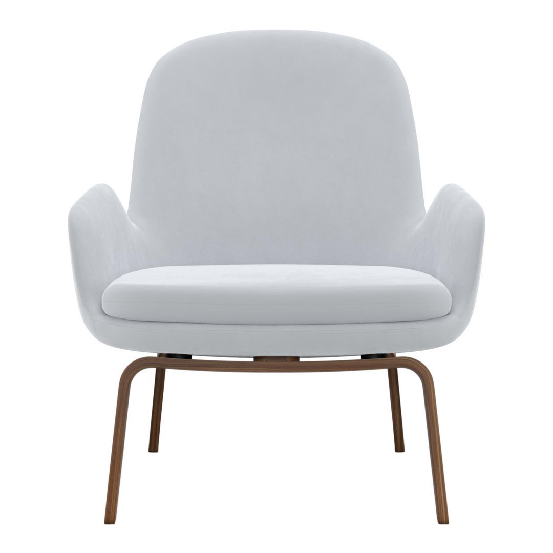 Modern Era Lounge Chair - Low Profile Mid Century Design for Living Room, Bedroom & Office - Comfortable Relaxing Armchair with Wooden Legs