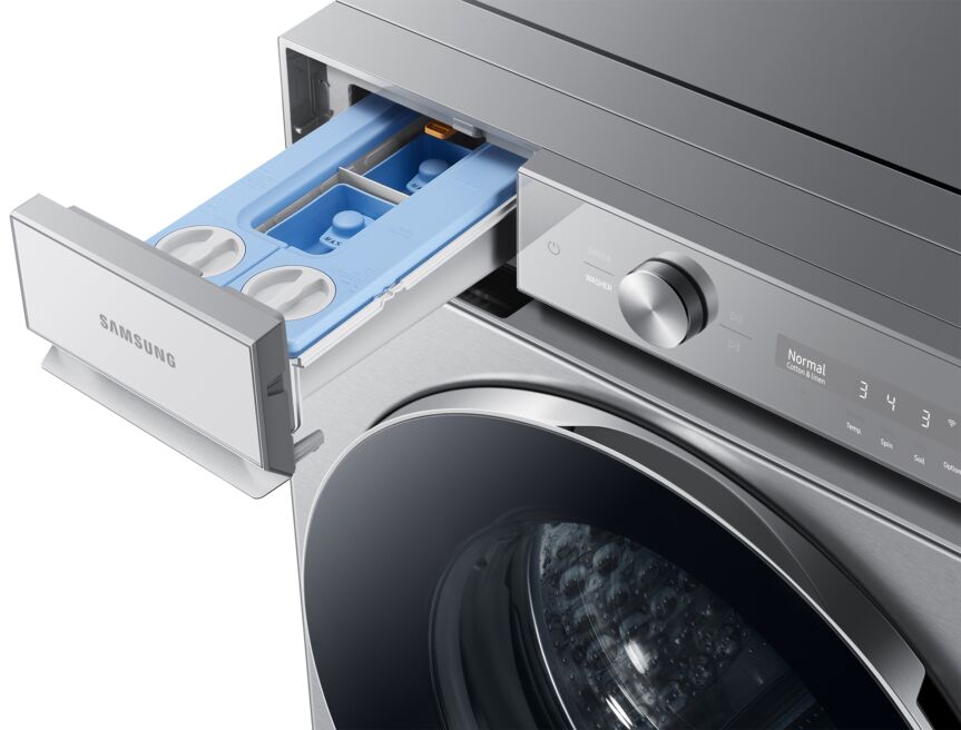 Samsung BESPOKE Sliver Front Load Washer 6.1 cu.ft Ultra Capacity WF53BB8900ATUS - Perfect for Large Families & Laundry Rooms