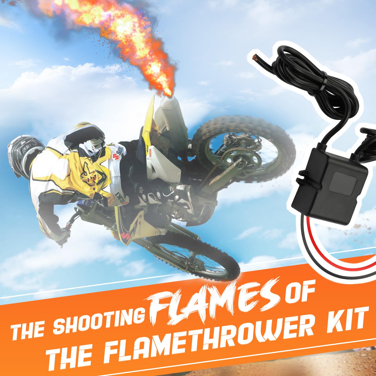 Dual Exhaust Flame Thrower Kit for Cars, Trucks & Motorcycles - Complete Installation Accessories Included - Boost Your Vehicle's Style & Performance at Night Races & Car Shows