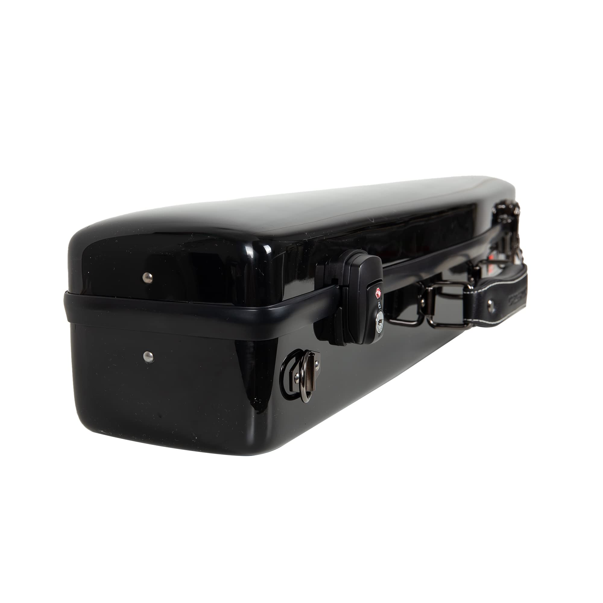 Professional Soprano Saxophone Case with TSA Lock - Jet Black Glossy Finish, Detachable Backpack Straps & Accessory Pocket | Durable Protection for Traveling Musicians | Perfect for Music Schools, Performances & Studio Sessions