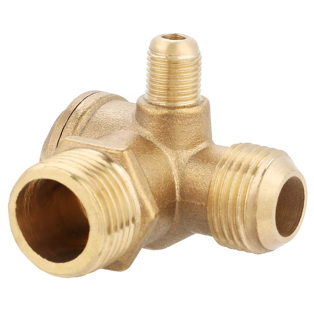90 Degree Brass Air Check Valve - High Strength One-Way Valve for Compressor, Piston Pump & Air Pressure Tank - Perfect for Industrial Pneumatic Systems & DIY Air Tools