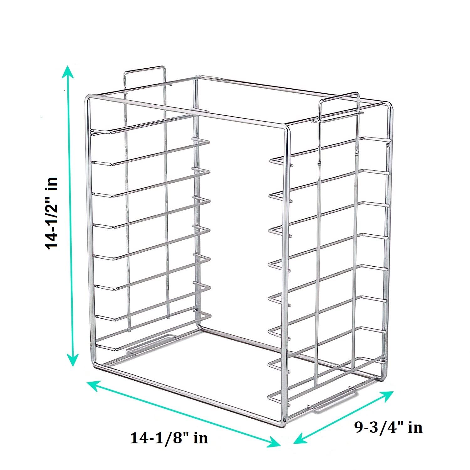 Stainless Steel Dental Tray Organizer - Medical Instrument Tray with 8 Holder Trays, Chrome Rack Size B (Ritter Brand) | Perfect for Dental Clinics, Hospitals & Medical Offices