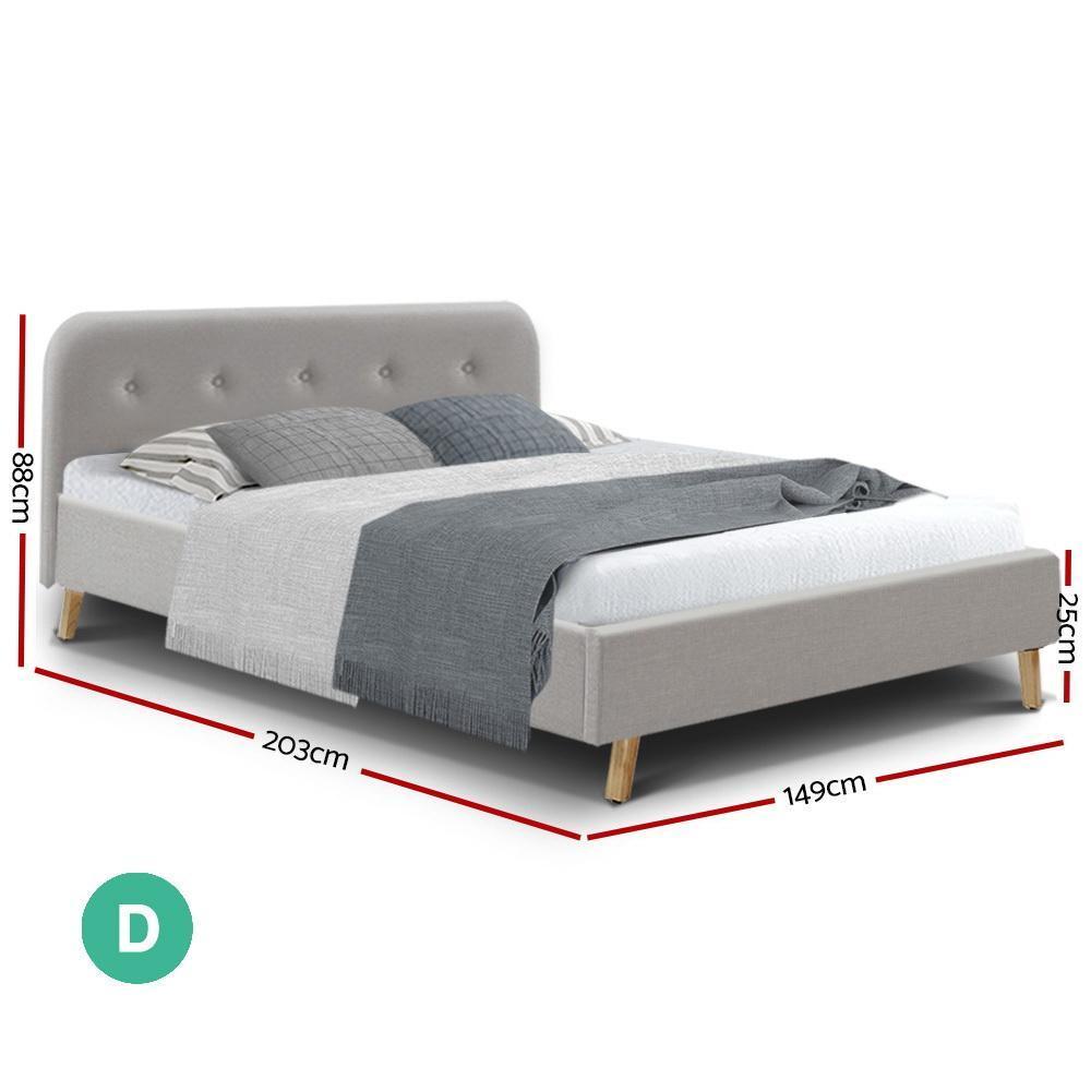 Tarcoola Bonnell Spring Mattress - Medium Firm Support, Double Pack (Beige & Gray) for Bedroom, Guest Room, or Dormitory Use