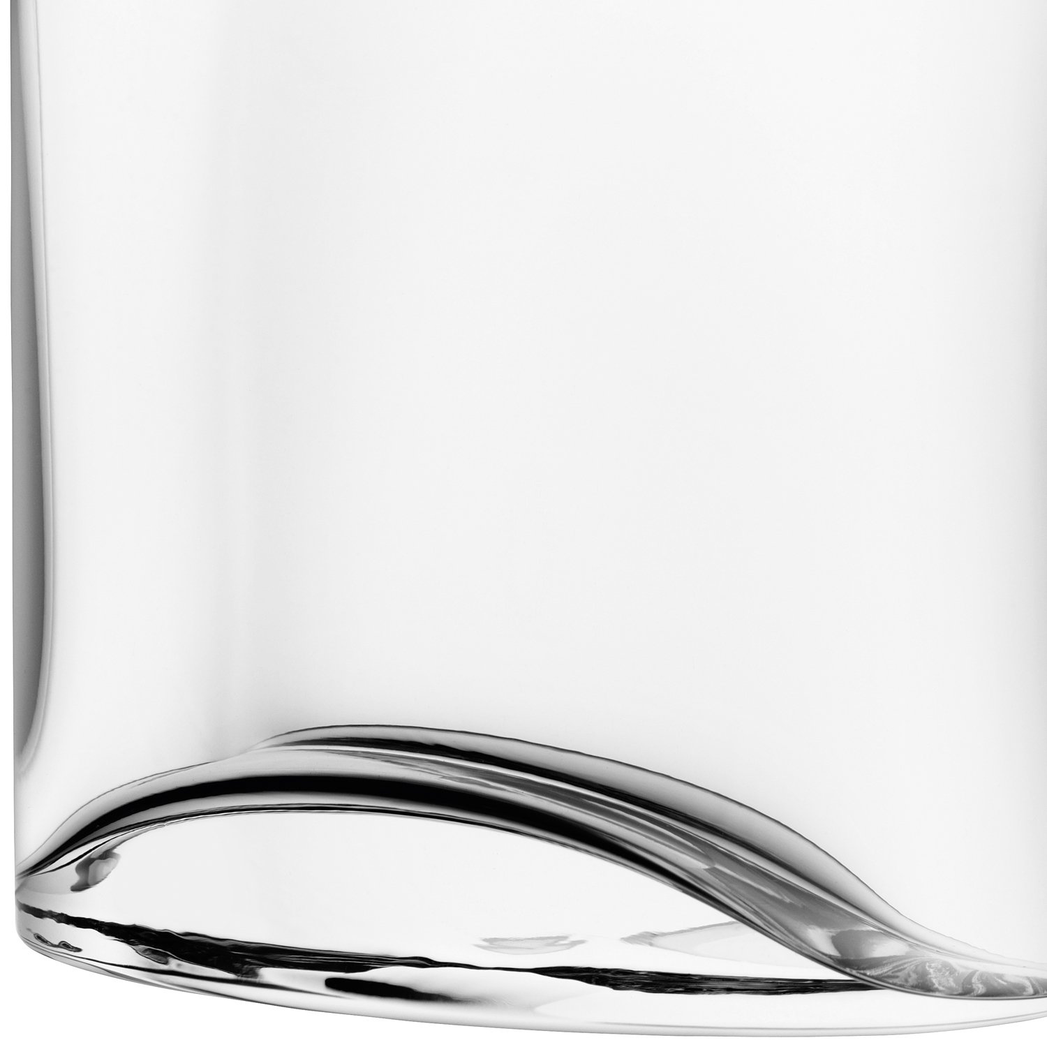 LSA International 27 fl oz Clear Glass Flask Decanter with Platinum Neck - Perfect for Wine, Whiskey & Cocktail Serving at Home or Parties