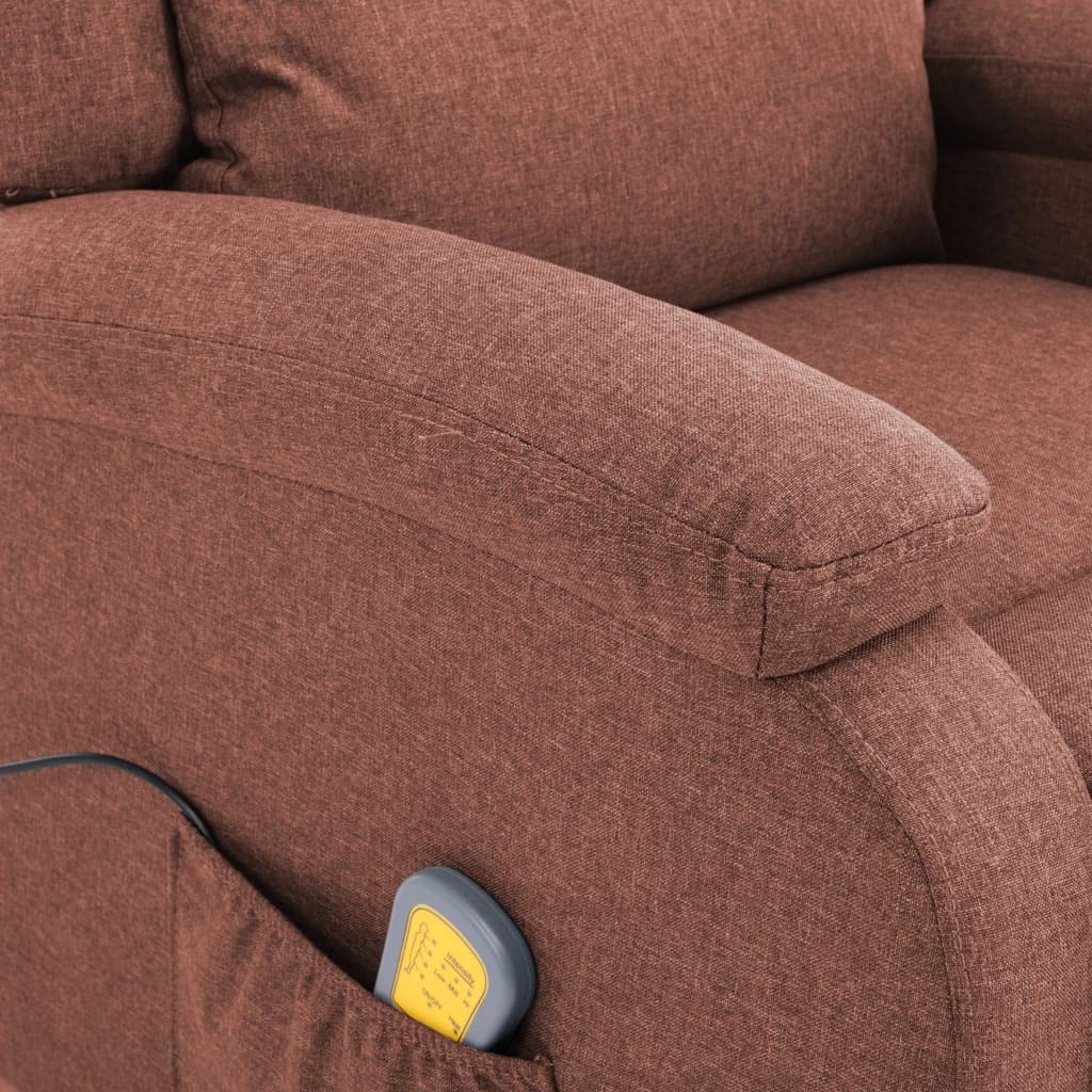 FAMIROSA Brown Fabric Massage Recliner Chair - 58 lbs Weight Capacity | Home Theater, Living Room & Office Relaxation (AU/US Only)