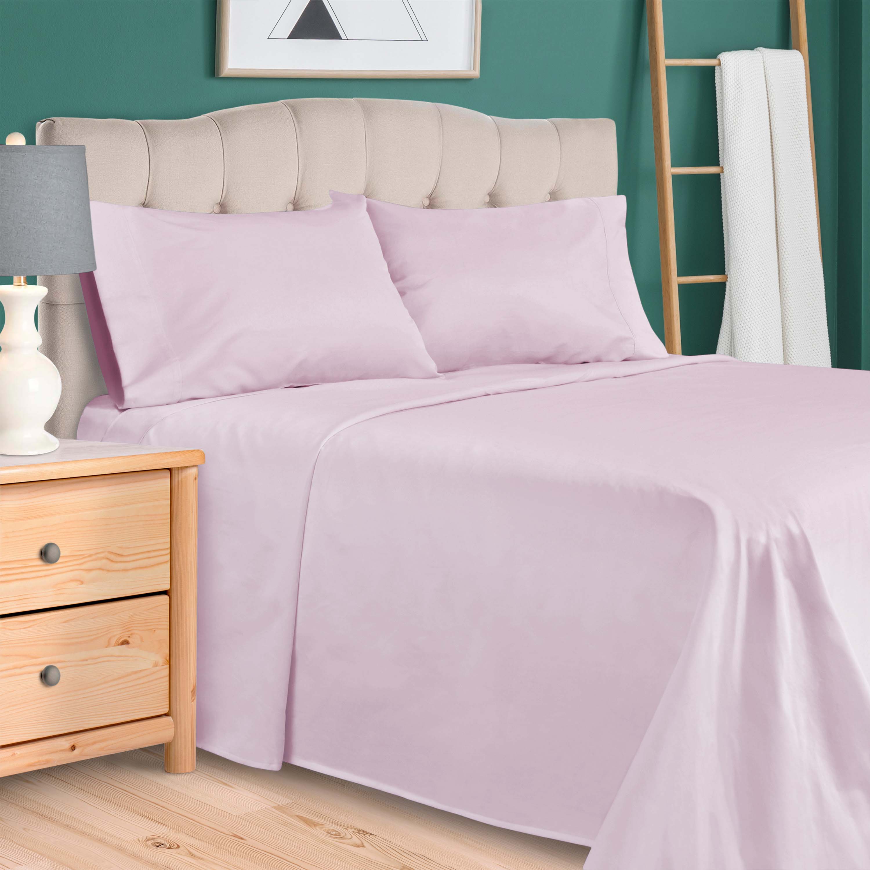 Premium 100% Egyptian Cotton 300 Thread Count Bed Sheet Set - Queen Size, Soft & Breathable for All-Season Comfort - Perfect for Luxury Bedrooms, Hotels, and Guest Rooms