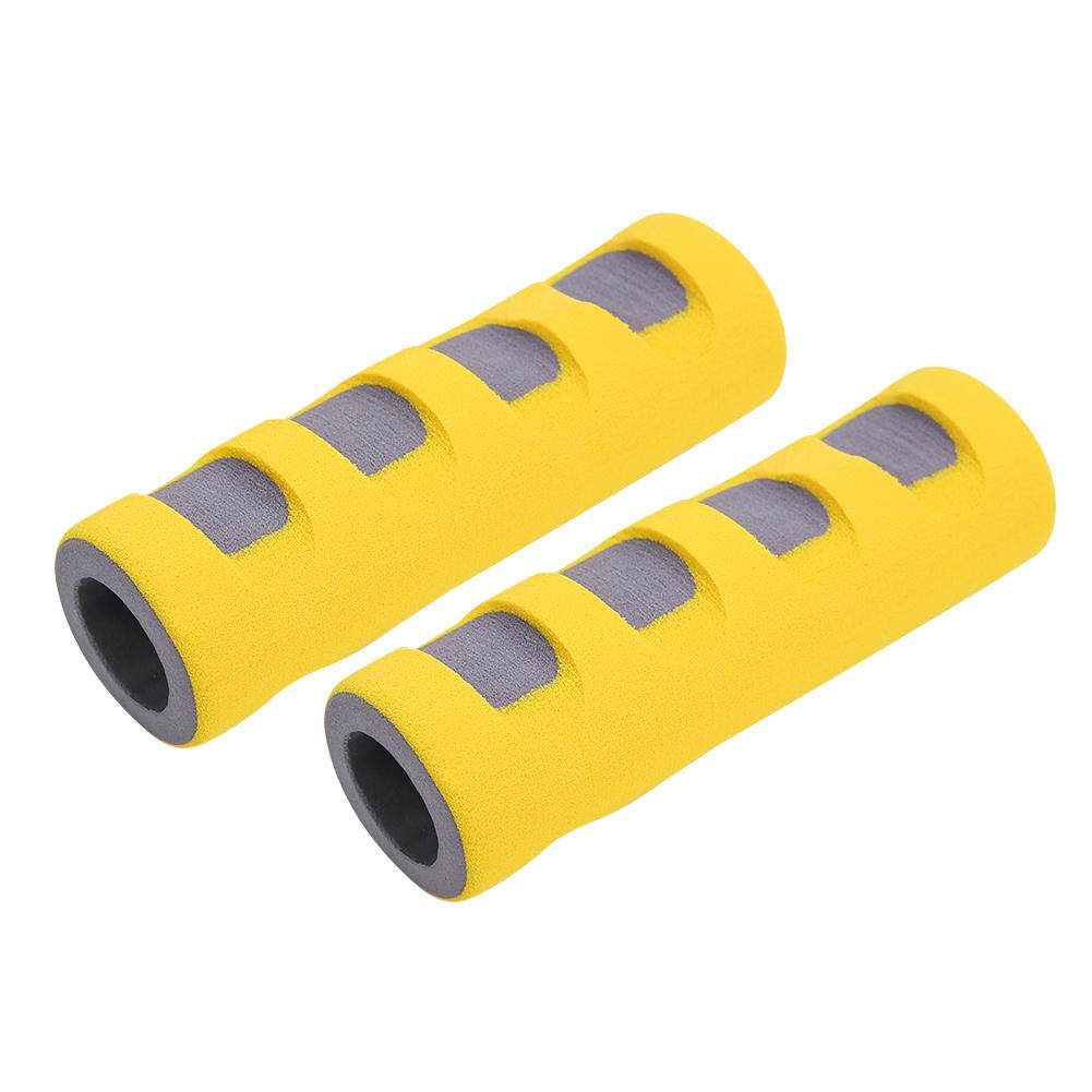 Germerse Shock-Absorbing Anti-Slip Bicycle Handlebar Grips - Sweat-Resistant Replacement Grips for Road Bikes, Mountain Bikes & Folding Bikes (Gray-Yellow) | Perfect for Commuting, Trail Riding & Long-Distance Cycling