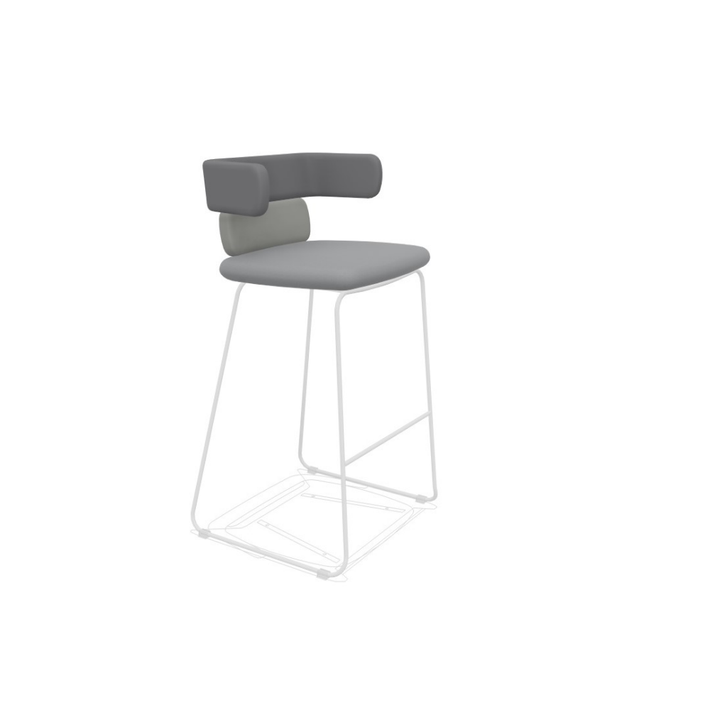 CL10 E Stool - Modern Adjustable Bar Stool with Backrest for Kitchen Island, Dining Table & Home Office - Comfortable & Durable Seat for Indoor Use