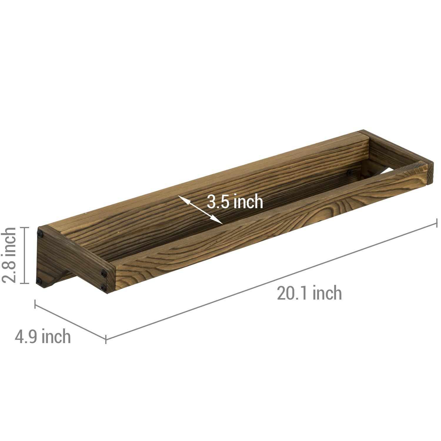 MyGift Set of 4 Rustic Burnt Solid Wood Hanging Shoe Storage Organizer Racks - Wall Mounted Space Saving Footwear Holder for Closet, Mudroom, Entryway - Holds 8 Pairs - Perfect for Small Spaces & Home Organization