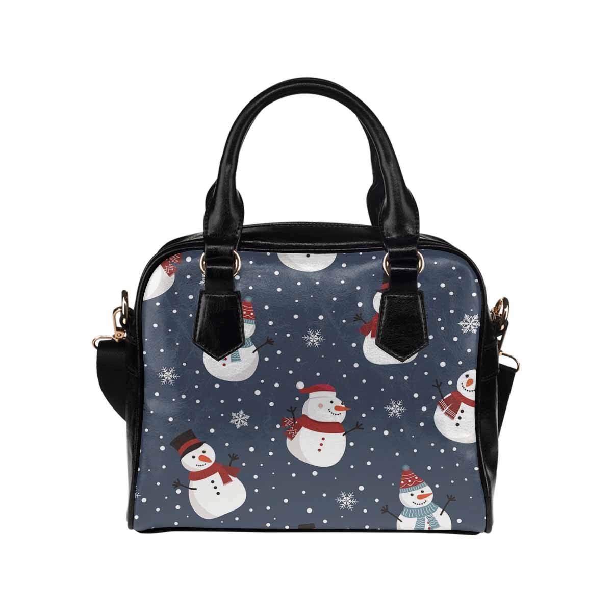 Christmas Snowman PU Leather Handbag for Women - Stylish Crossbody & Shoulder Purse for Holiday Parties, Gifts & Daily Use