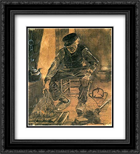 Vincent van Gogh Museum Art Print - 20x22 Black Ornate Framed Painting with Double Matting | Classic Home Decor, Office Wall Art, Gift for Art Lovers