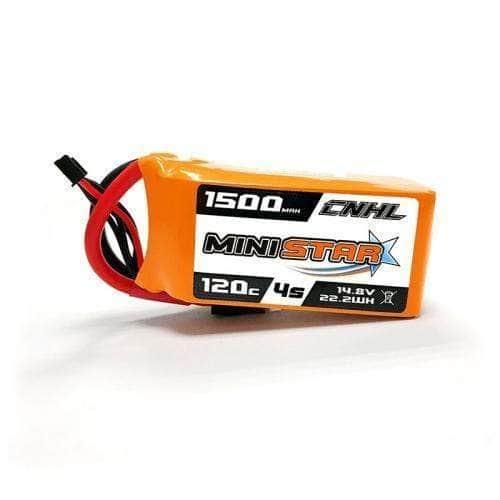 CNHL MiniStar 14.8V 4S 1500mAh 120C LiPo Battery with XT60 Connector - High Performance RC Drone Battery for FPV Racing and Aerial Photography