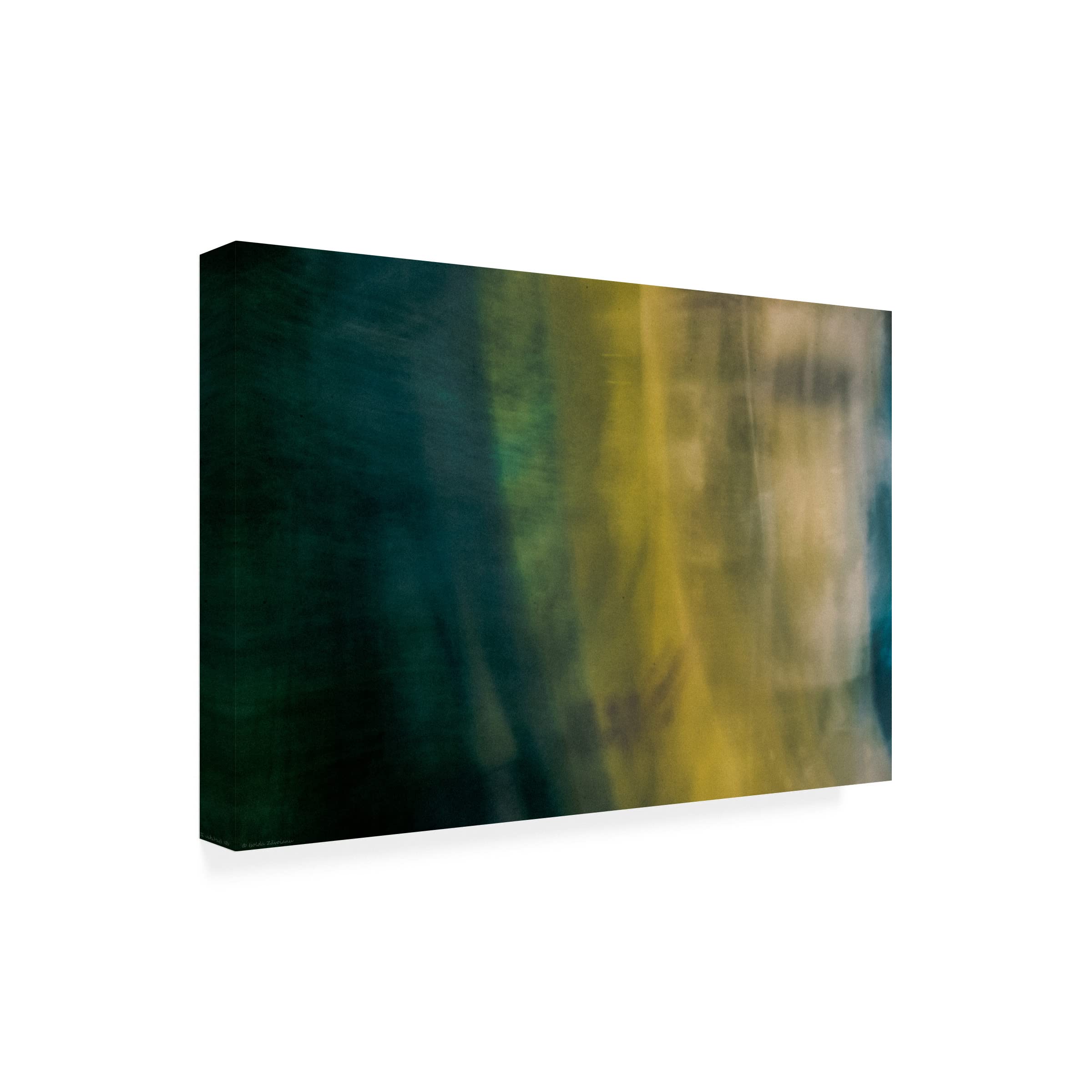 Trademark Fine Art 'Green Blur' Canvas Wall Art by Isolda Zavoianu - Modern Abstract Painting for Living Room, Bedroom & Office Decor