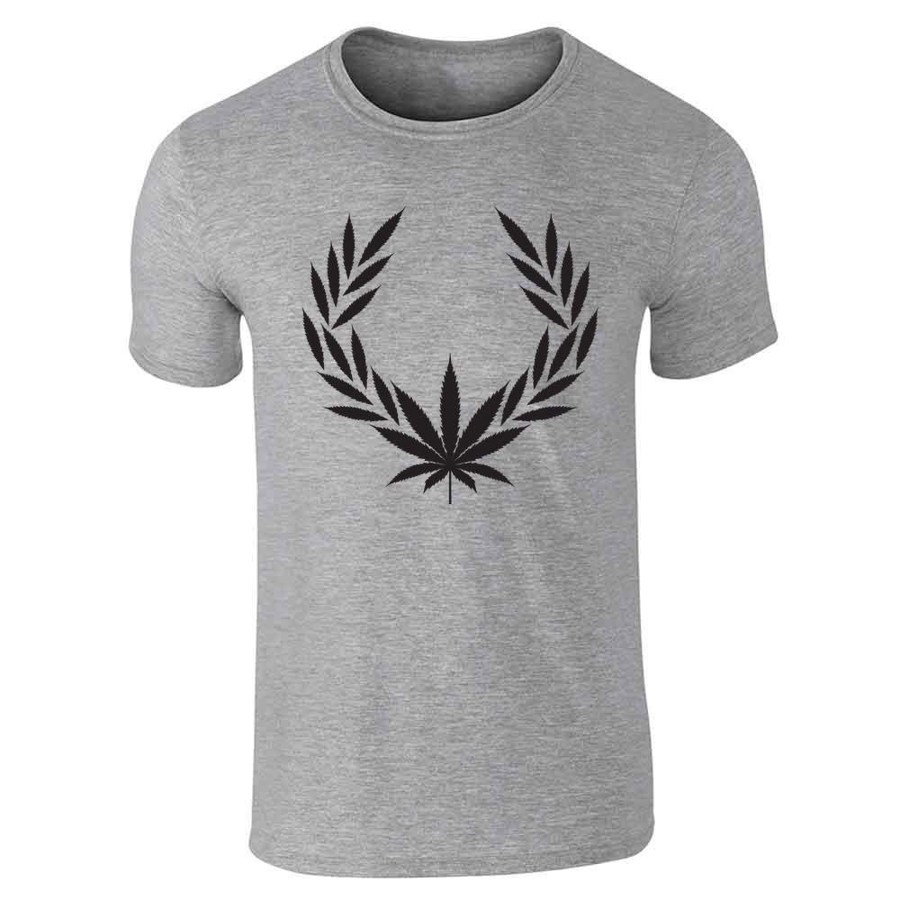 Pop Threads Marijuana Pot Leaf Laurel 420 Graphic T-Shirt for Men - Casual Streetwear, Stoner Fashion & Festival Outfit