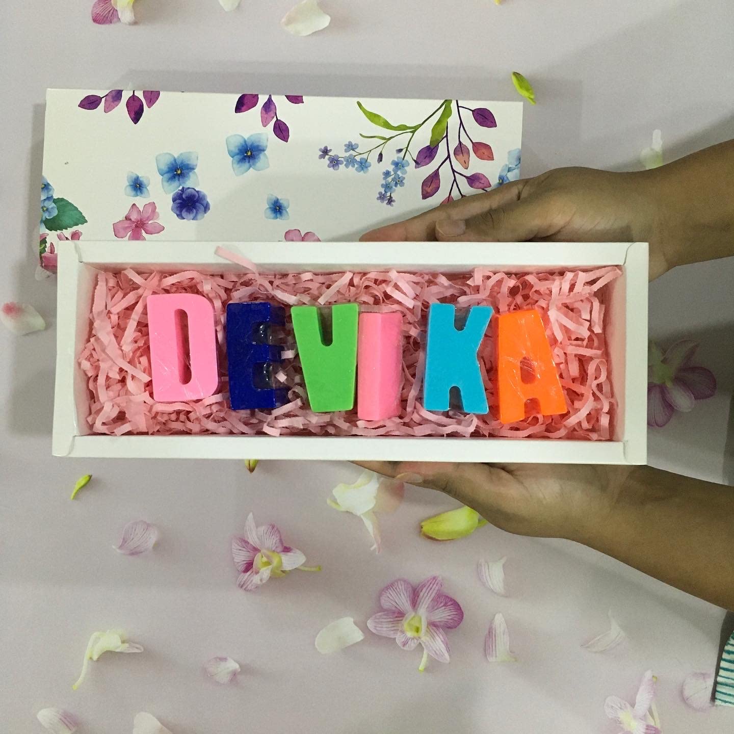 Personalized Alphabet Soap for Kids - Custom Name Soap Gift Set for Birthdays, Diwali & Raksha Bandhan | Fun Bath Time Soap Hamper for Children's Return Gifts & Special Occasions
