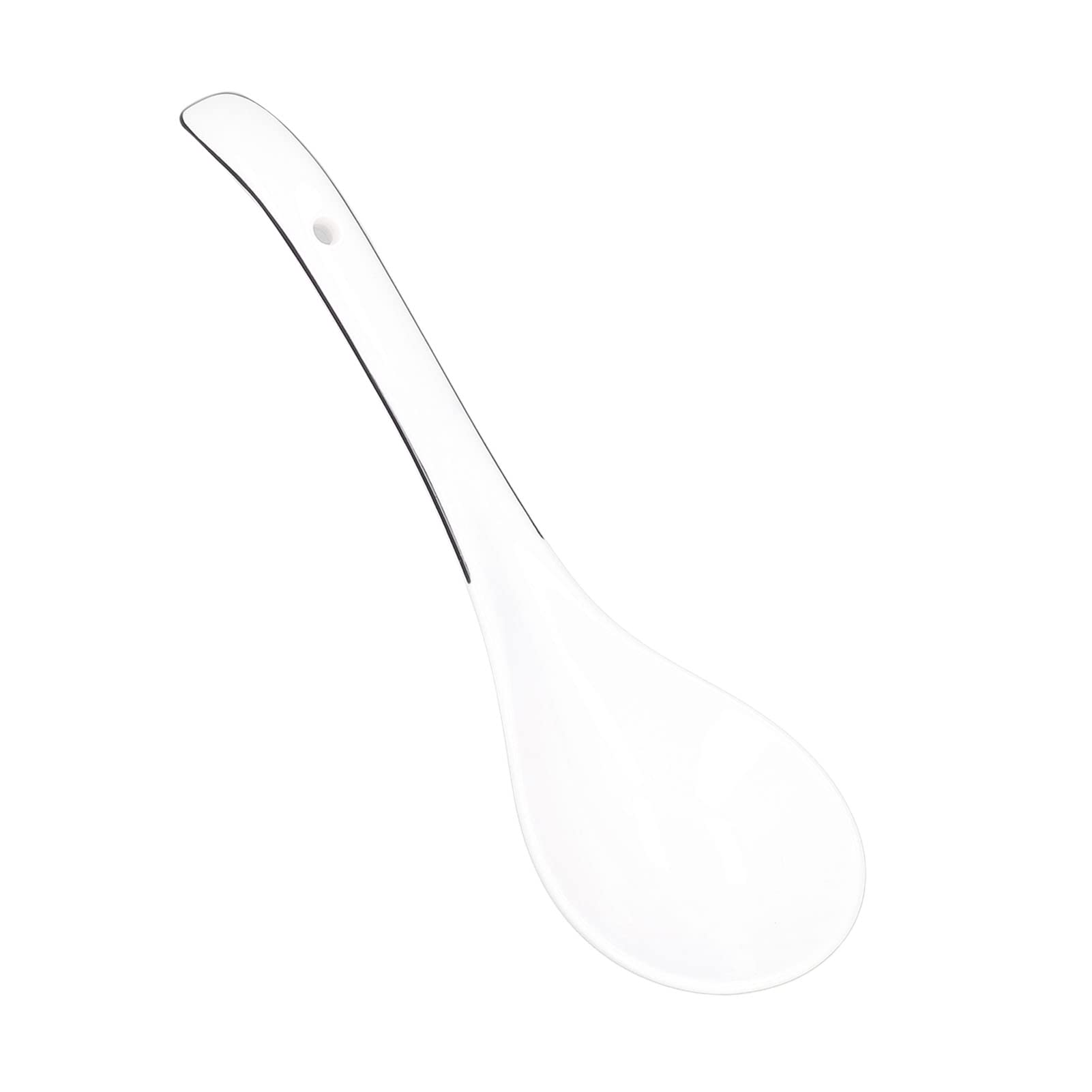 Premium Porcelain Soup Ladle Spoon - Large White Ceramic Serving Spoon with Long Handle for Kitchen, Cooking & Serving - Perfect for Soups, Stews, Sauces & Desserts